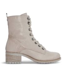 Moda In Pelle - Women's Bezzie Cream Leather Boots - Lyst