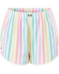 Stripe & Stare - Ecovero Pyjama Shorts Stripe Print - Lyst