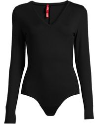 Spanx - Women's Long Sleeve V Neck Bodysuit - Lyst