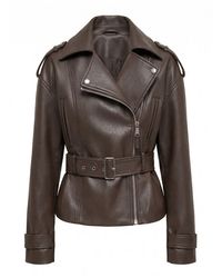 Forever New - Brooklyn Vegan Belted Biker Jacket - Lyst
