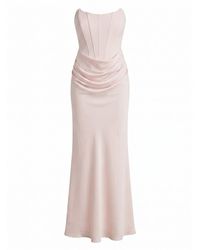 Forever New - Isra Petite Drape Strapless Maxi Dress - Lyst