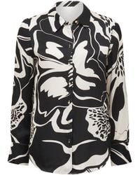 Forever New - Women's Lila Longline Printed Satin Shirt - Lyst