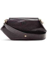 Ganni - Bou East/West Deep Shine Shoulder Bag - Lyst