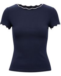 Forever New - Rebecca Scallop Trim T-Shirt - Lyst