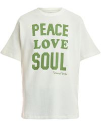 Universal Works - Men's Peace Love Soul Waffle Hemp T-shirt - Lyst