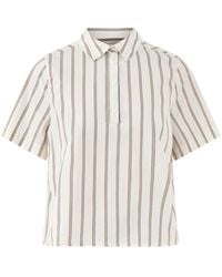 SELECTED - Gina Relaxed Crochet Edge Polo Top - Lyst
