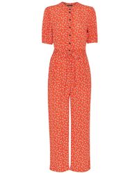 Whistles - Micro Floral-print Woven Jumpsuit - Lyst