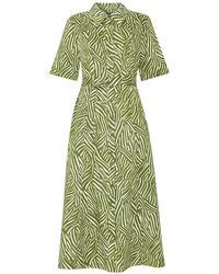 Whistles - Women's Linear Leaf Midi Dress - Lyst