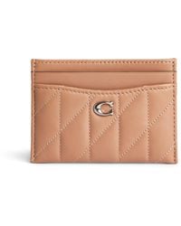 COACH - Logo-plaque Quilted Leather Card Holder - Lyst