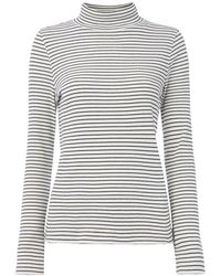 Whistles - Stripe Rib Detail Polo, Cotton - Lyst