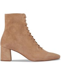 LK Bennett - Women's Arabella Tan Suede Lace Up Ankle Boots - Lyst