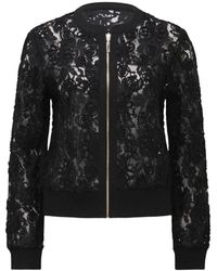 Forever New - Women's Riley Lace Mixed Knit Bomber Jacket - Lyst