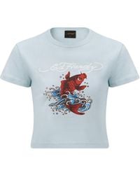Ed Hardy - Women's Koi Baby T-shirt - Lyst