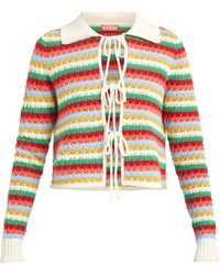 Kitri - Women's Evie Striped Crochet Knit Top - Lyst