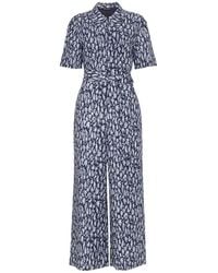 Whistles - Women's Leopard Linen Blend Jumpsuit - Lyst
