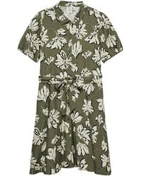Vero Moda - Short Shirt Dress Floral Print - Lyst