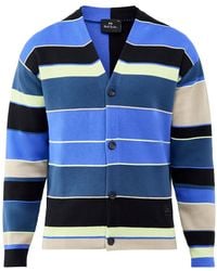 Paul Smith - Striped Knitted Cardigan - Lyst