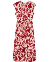 Whistles - Blurred Floral Crepe Dress - Lyst
