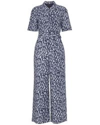 Whistles - Women's Leopard Linen Blend Jumpsuit - Lyst