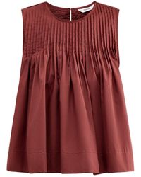 SELECTED - Sophia Sleeveless Pleated Top - Lyst