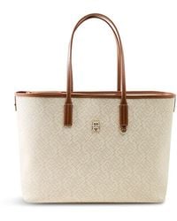 Tommy Hilfiger - Monoplay Stripe Tote Bag Cream - Lyst