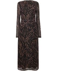 Whistles - Abstract Zebra Mesh Dress - Lyst