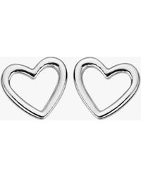 ChloBo - Women's Stud Open Heart Earrings - Lyst