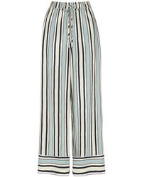 Whistles - Nicola Stripe-Print High-Rise Woven Trousers - Lyst