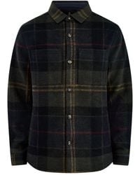 Barbour - Wool Blend Woodlane Brushed Check Overshirt - Lyst