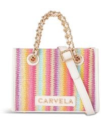 Carvela Kurt Geiger - Leila Raffia Mini Tote Bag - Lyst