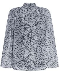 James Lakeland - Printed Ruffle Detail Shirt - Lyst