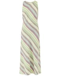 roandzo - Striped Racer Tie-Back Dress - Lyst