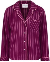 Stripe & Stare - Ecovero Pyjama Top – Cherry & Stripe - Lyst