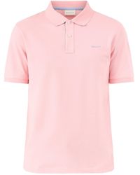 GANT - Contrast Piqué Polo Shirt - Lyst