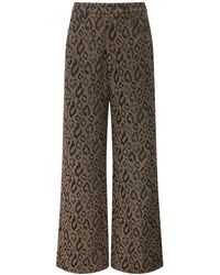 James Lakeland - Women's Leopard Print Detail Trousers - Lyst