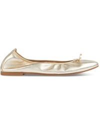 LK Bennett - Women's Trilly Metallic Leather Ballerina Pumps - Lyst