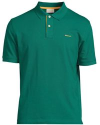 GANT - Men's Contrast Piqué Polo Shirt - Lyst