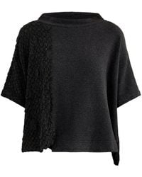Mama B. - Textured Knit Jumper Charcoal - Lyst
