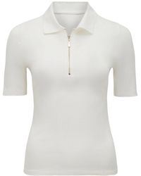 Forever New - Women's Mai Short Sleevess Zip Polo T-shirt - Lyst