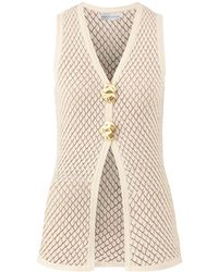 Pretty Lavish - Imani Pointelle Knit Waistcoat - Lyst