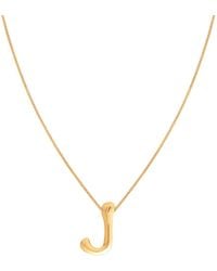 Astrid & Miyu - Initial Bold Pendant Necklace - Lyst