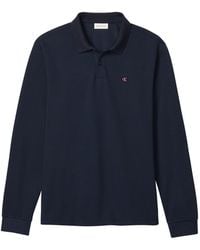 Calvin Klein - Long Sleeve Piqué Polo Shirt - Lyst