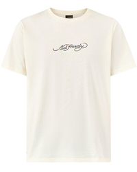 Ed Hardy - Dragon Panther Graphic T-Shirt Cream - Lyst