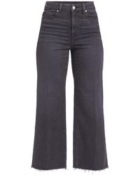 PAIGE - Women's Anessa Cropped Wide Leg Jeans - Lyst