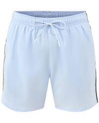 BOSS - Iconic Corp Stripe Leg Swim Shorts - Lyst