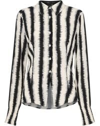 Whistles - Women's Hazy Stripe Fitted Shirt - Lyst
