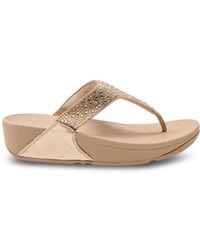 Fitflop - Lulu Crystal-Mix Toe-Post Sandals - Lyst