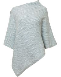 James Lakeland - Chevron Button Poncho - Lyst