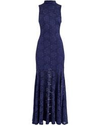 Club L London - Esalyn Lace High-Neck Maxi Dress - Lyst