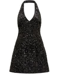 Forever New - Riley Sequin Halter Neck Mini Dress - Lyst
